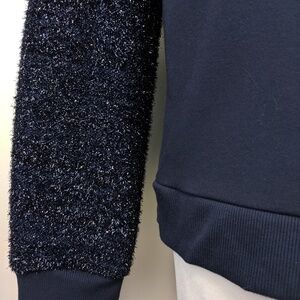 $695 Tory Burch Lurex Stretch Sweater Glam Luxury